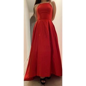 Red formal dress